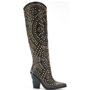 Azalea Wang Woman’s Texas Rhinestone Western Boot